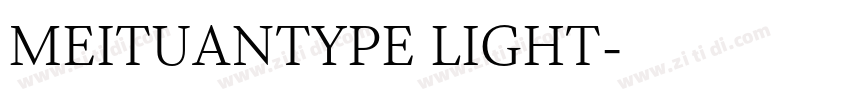 MEITUANTYPE LIGHT字体转换